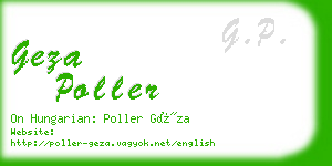 geza poller business card